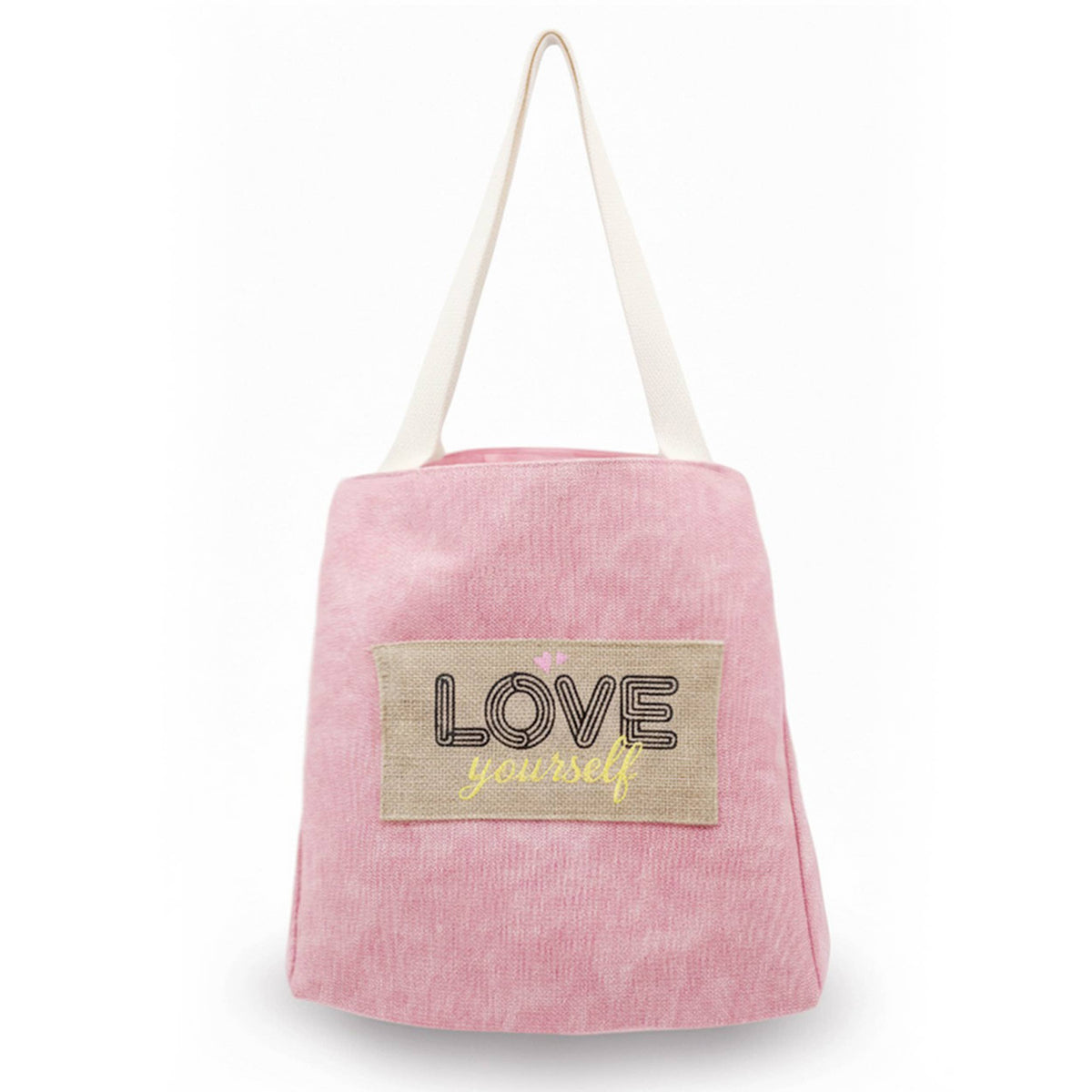 Shoulder & Bucket Style LOVE YOURSELF Canvas Bag
