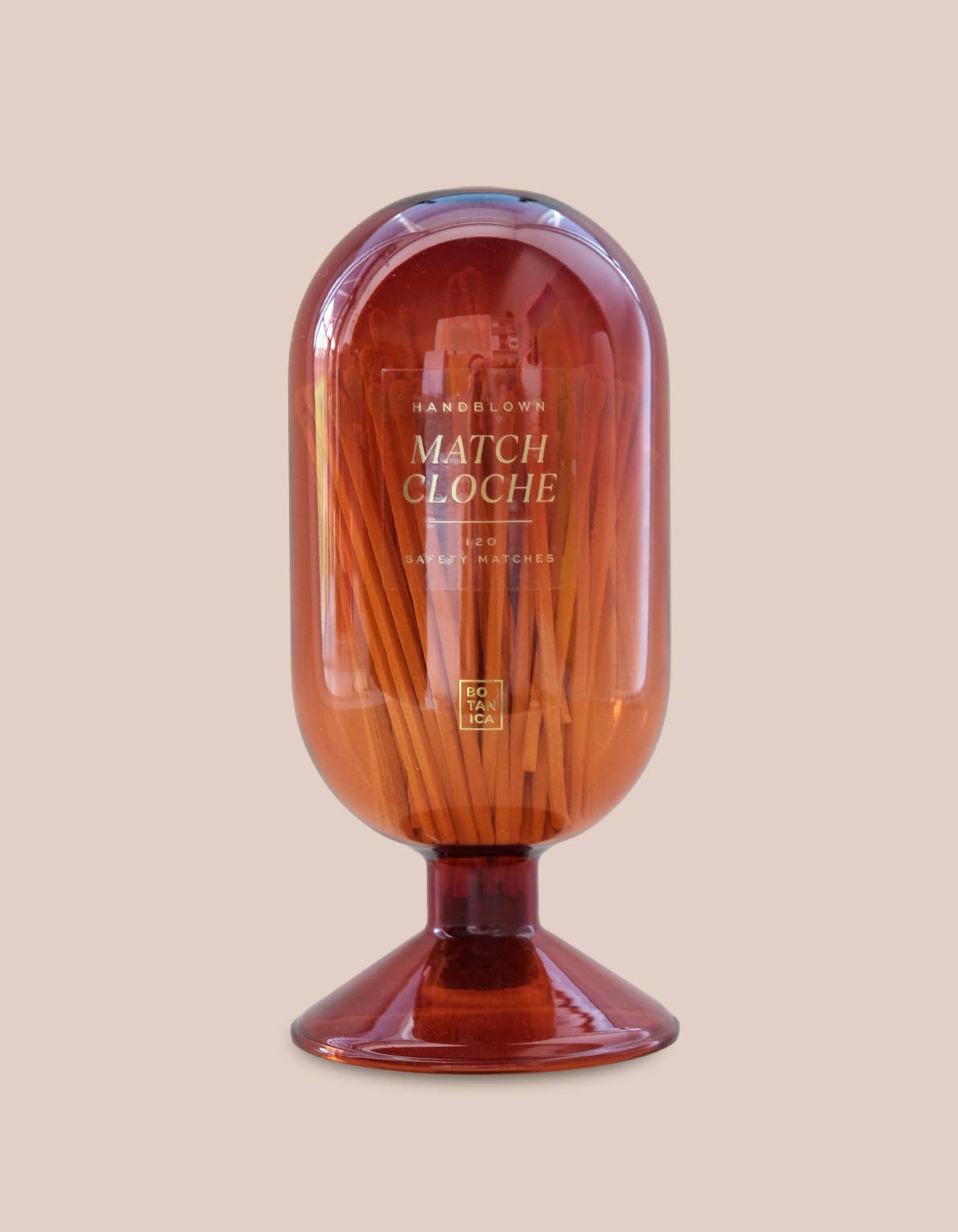 Glass Match Cloche | Amber