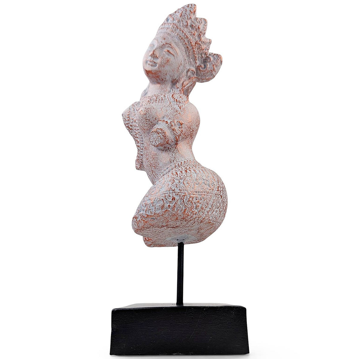 Hand-Carved Stone Tara Statue 16" High