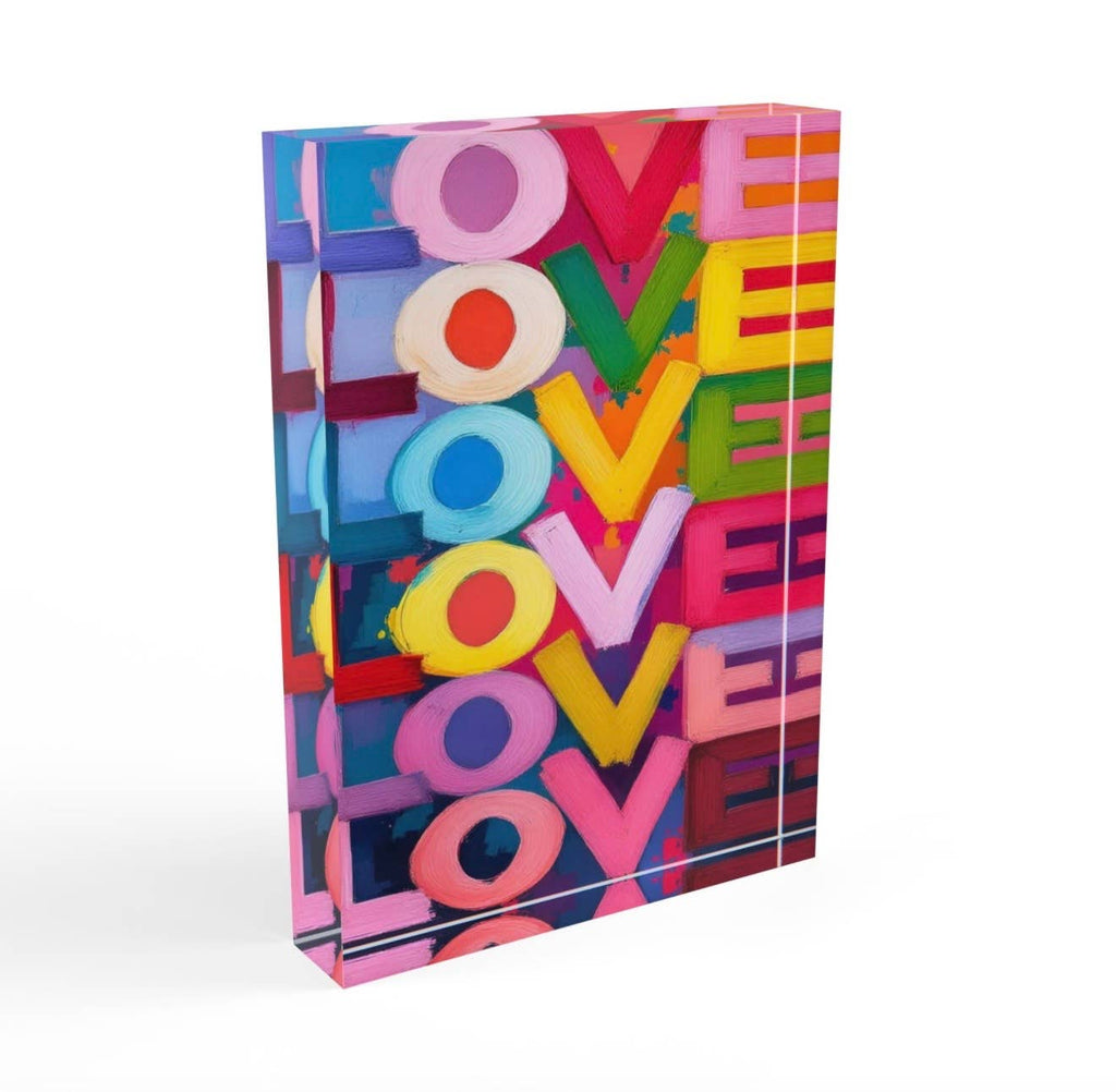 LOVE Art Crystal Block - Love Table Decor Gift