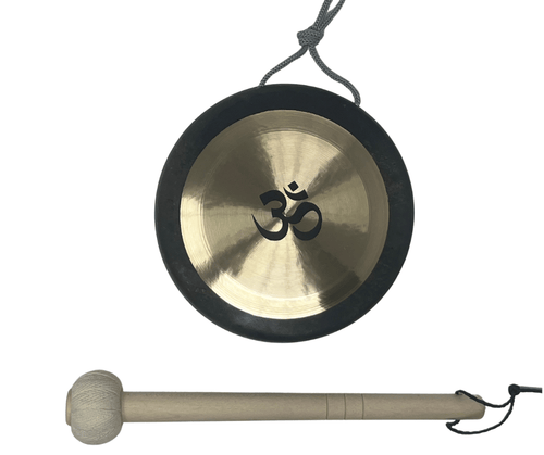 6 Inch Om Serenity Earth Gong (Curved Edge) (Black Edge)