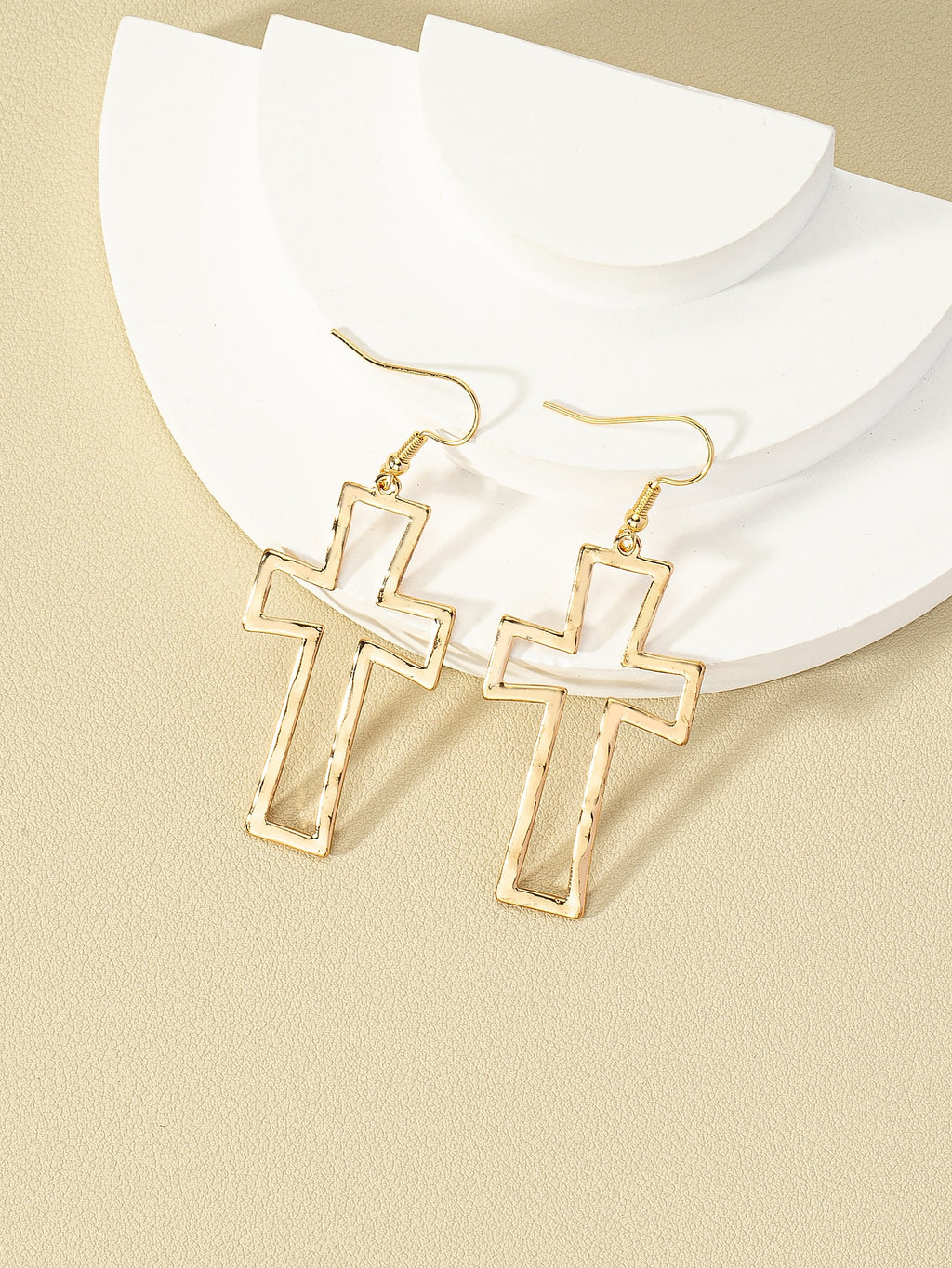 Women's Hollow Out Cross Drop Earrings