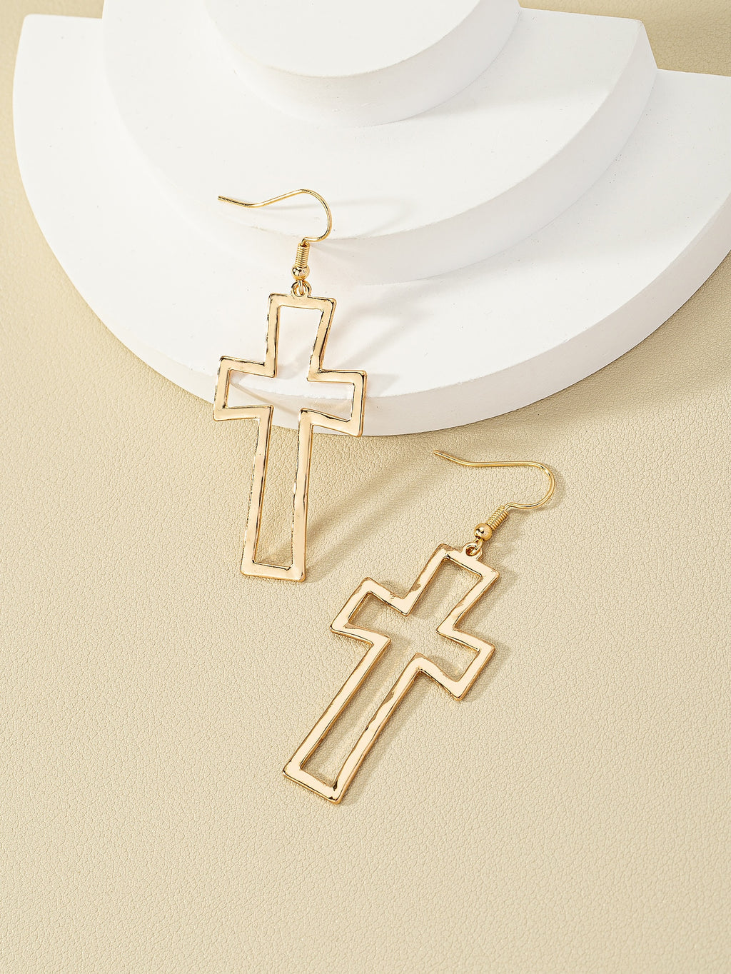Women's Hollow Out Cross Drop Earrings