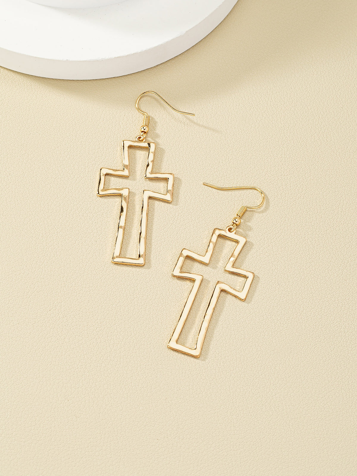 Women's Hollow Out Cross Drop Earrings