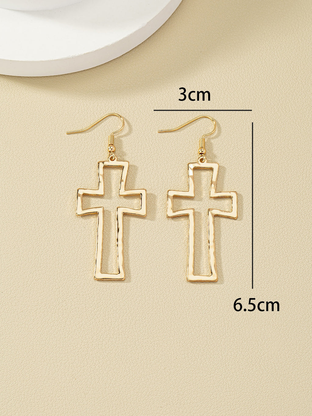 Women's Hollow Out Cross Drop Earrings