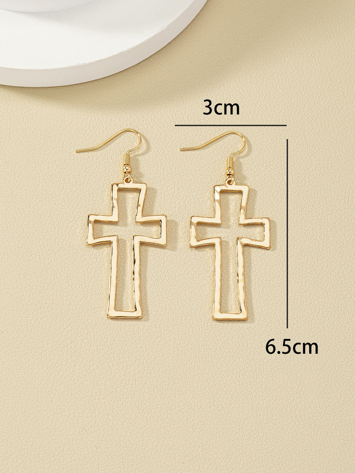 Women's Hollow Out Cross Drop Earrings