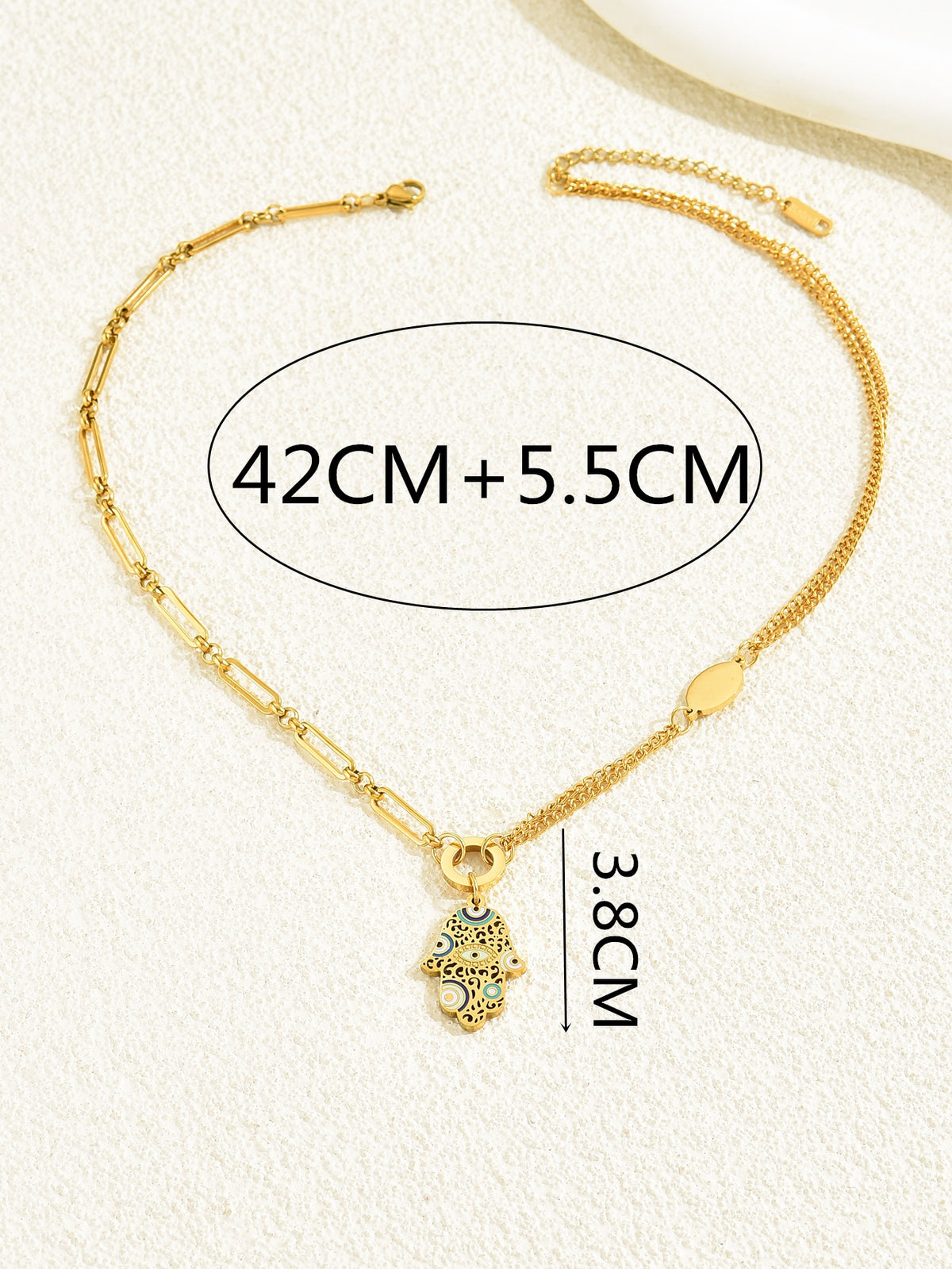 Women's Buddha Hand Pendant Stainless Steel Necklace