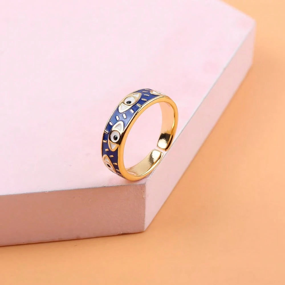 Women's Vintage Demon Eye Open Ring