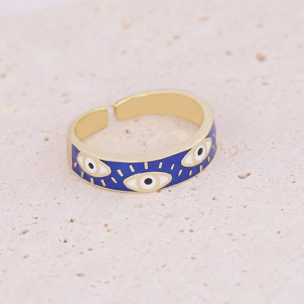 Women's Vintage Demon Eye Open Ring