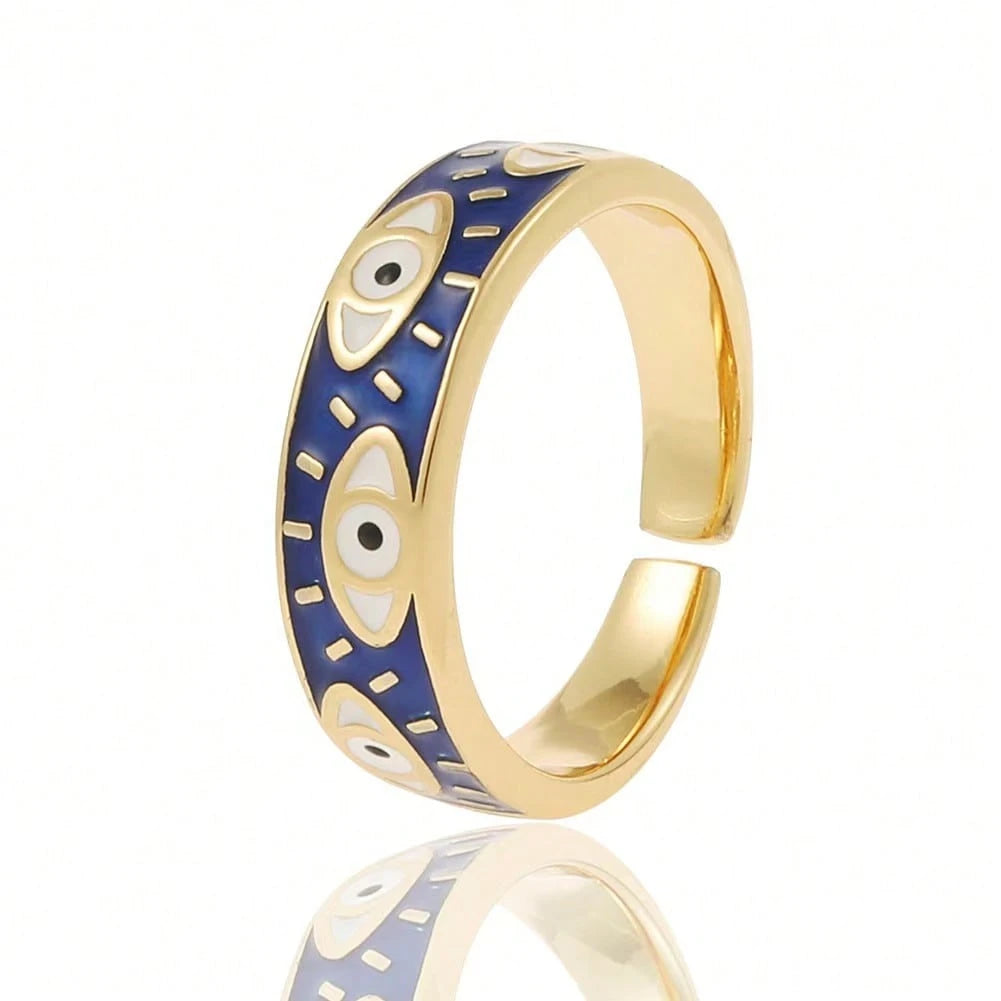 Women's Vintage Demon Eye Open Ring