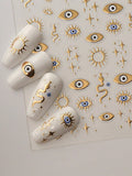 5D Star Eyes Snake Totem Nail Art Stickers