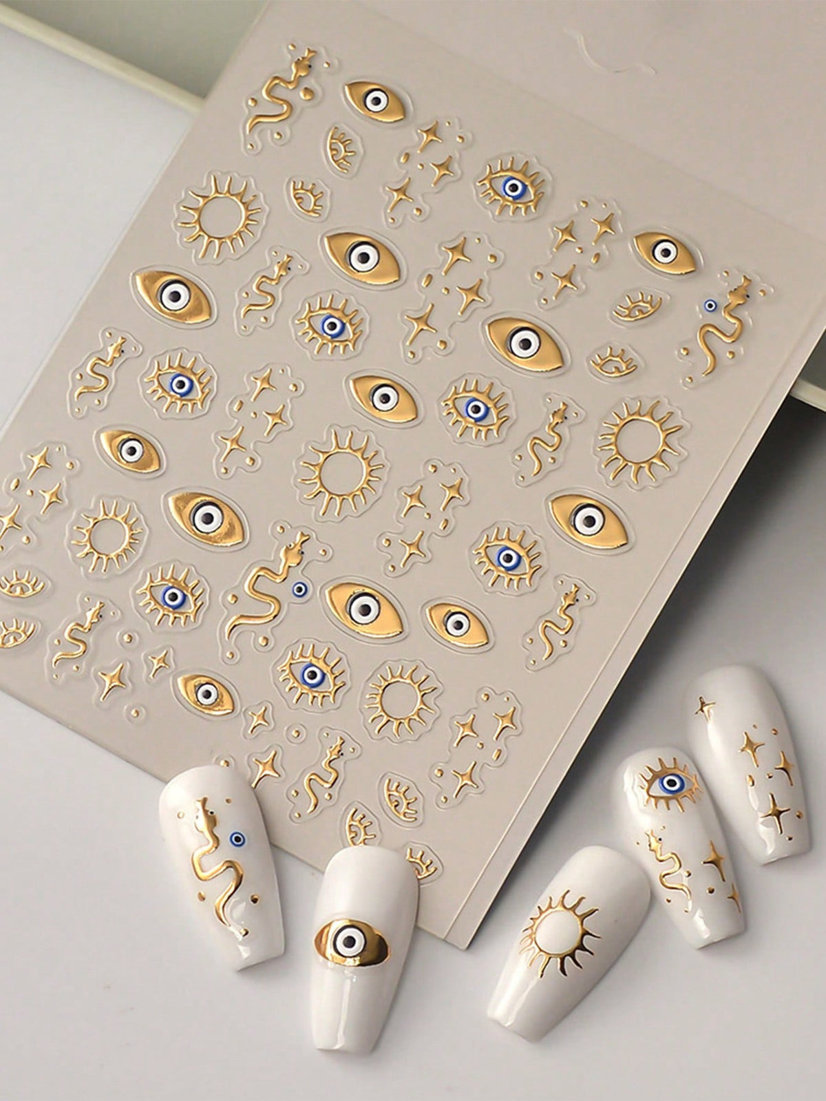 5D Star Eyes Snake Totem Nail Art Stickers