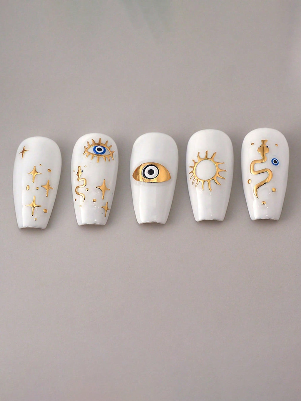 5D Star Eyes Snake Totem Nail Art Stickers