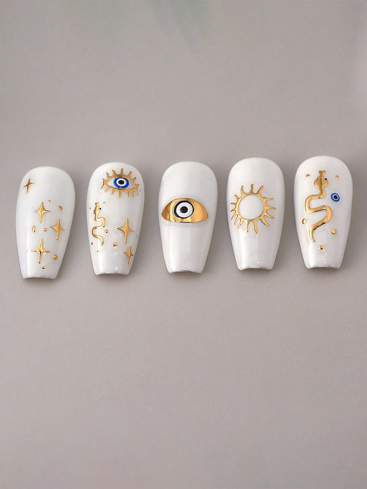 5D Star Eyes Snake Totem Nail Art Stickers