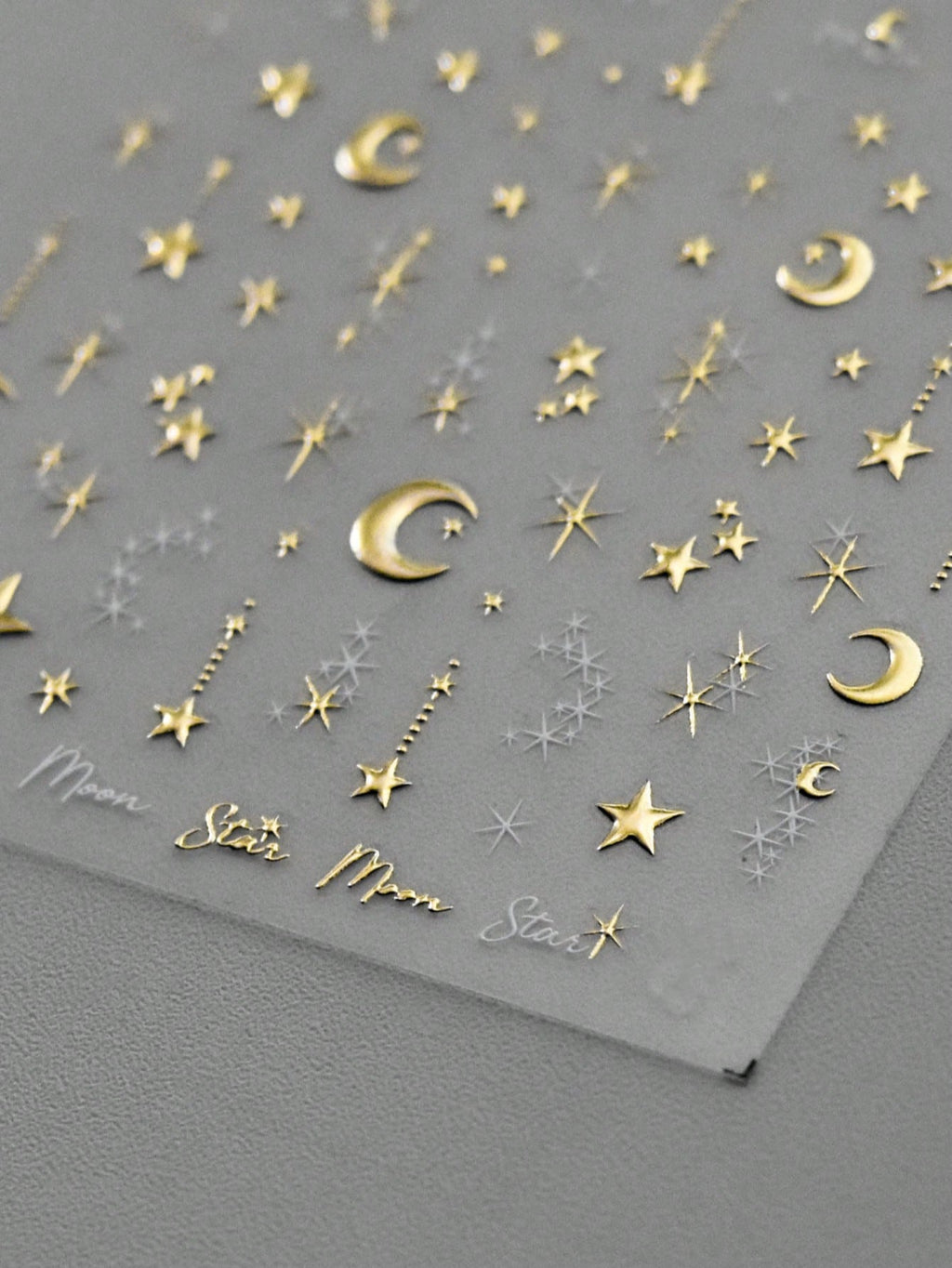 Gold Color Moon Starlight 3D Nail Art Stickers