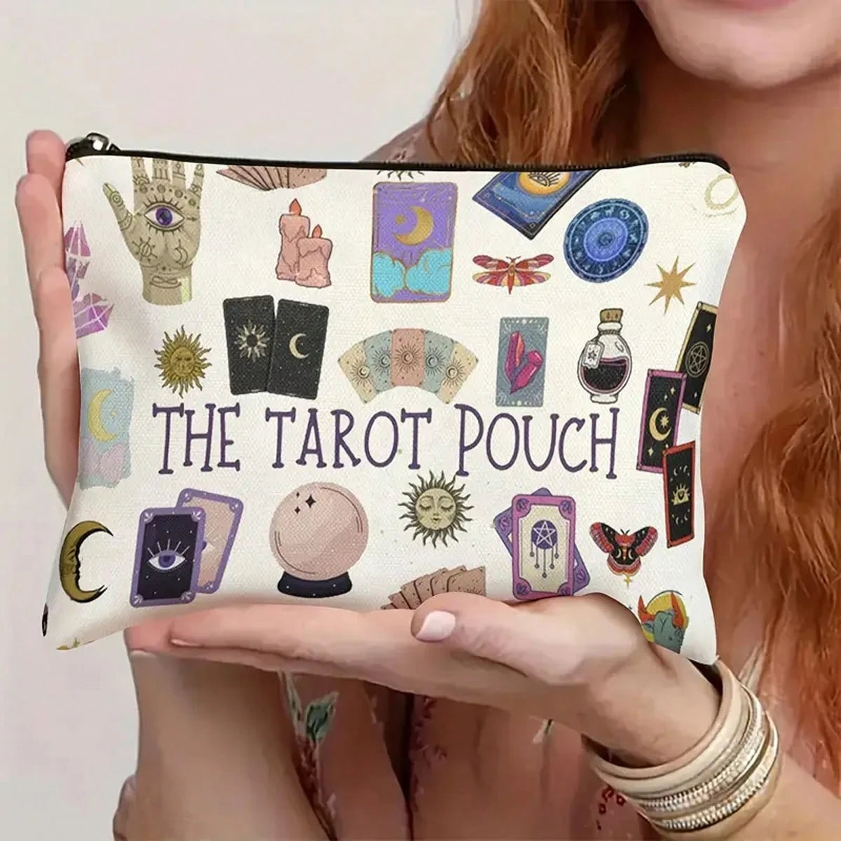Mystical Tarot Occult Gift Pouch With T-Bottom Design