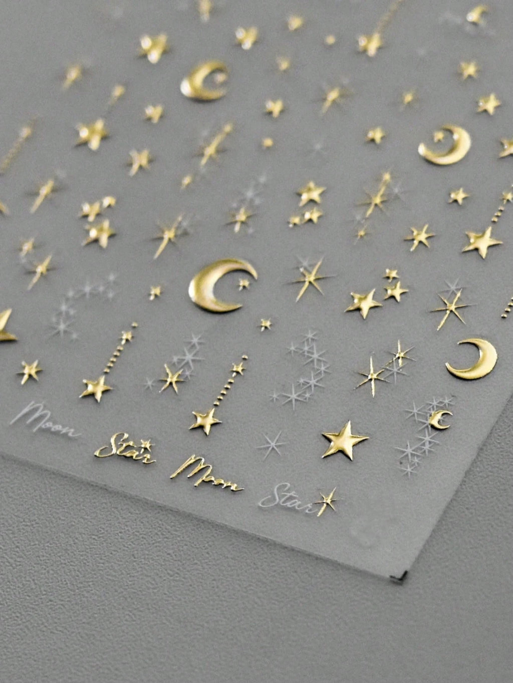 Gold Color Moon Starlight 3D Nail Art Stickers
