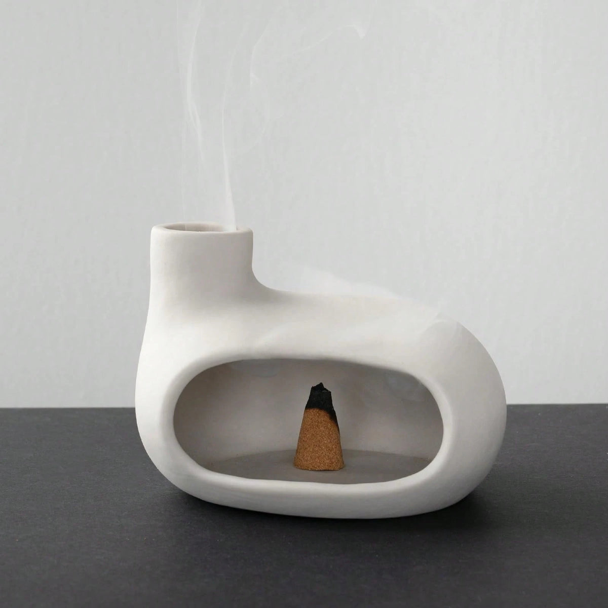 Mini Fireplace Ceramic Palo Santo Holder with Chimney