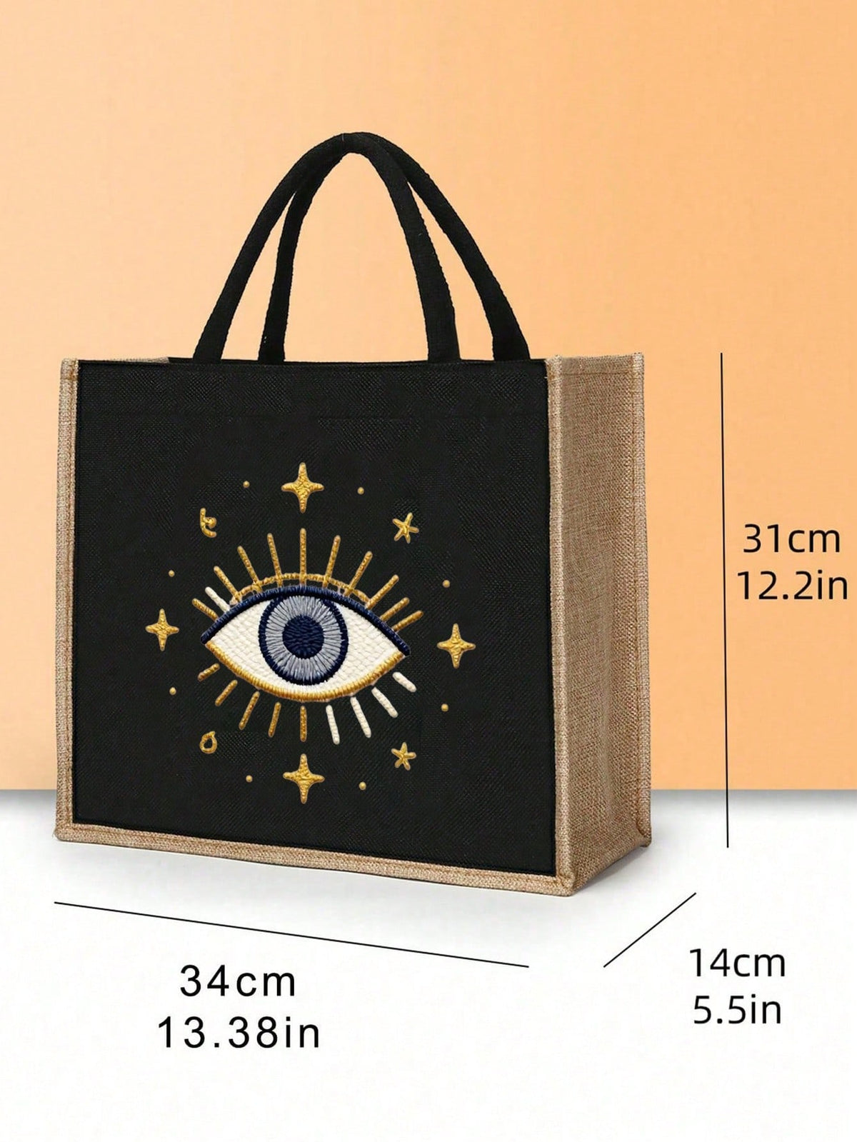 Women's Evil Eye Canvas Tote Bag Set