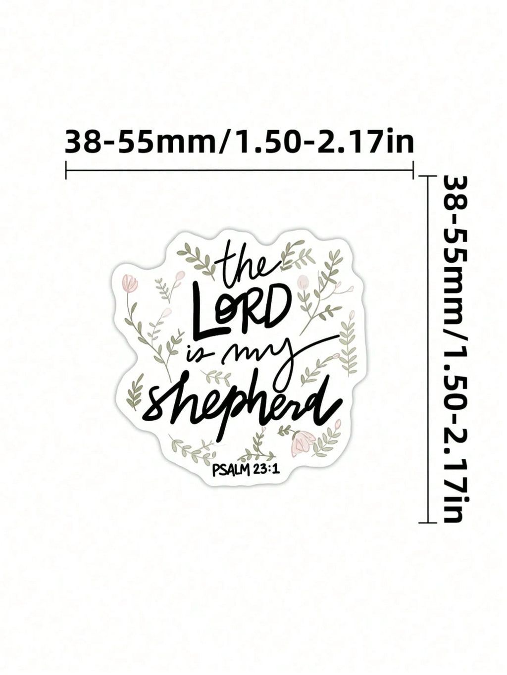 50pcs Christian Bible Verse Boho Floral Stickers