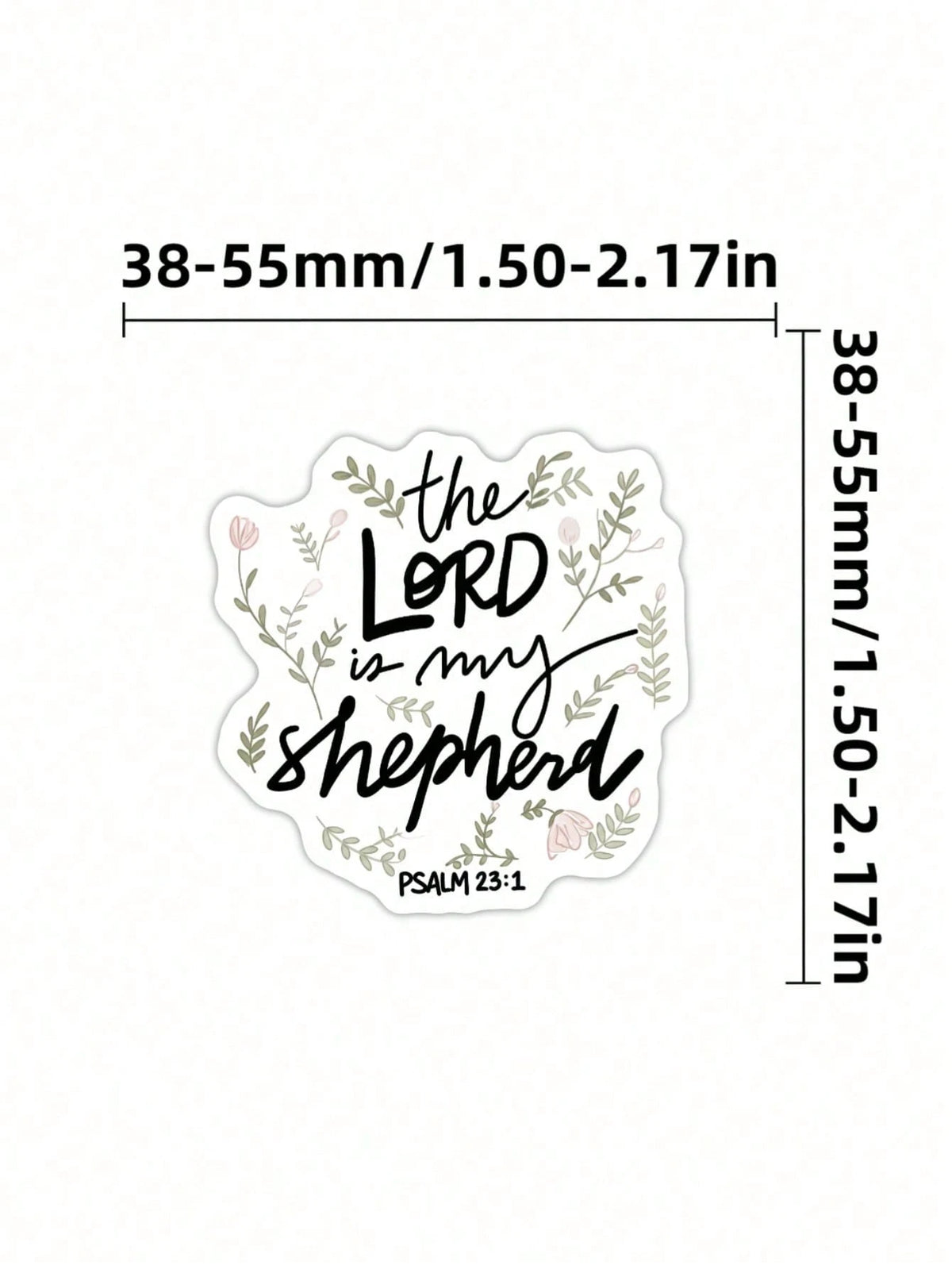 50pcs Christian Bible Verse Boho Floral Stickers