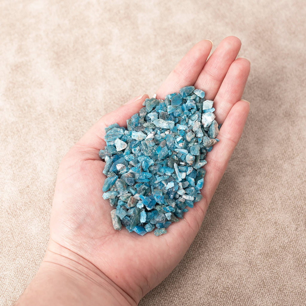 Rough Blue Apatite Crystal Mini Chips - Crystal Points