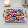 Love Graffiti Art Acrylic Tray - Serving Tray Decor