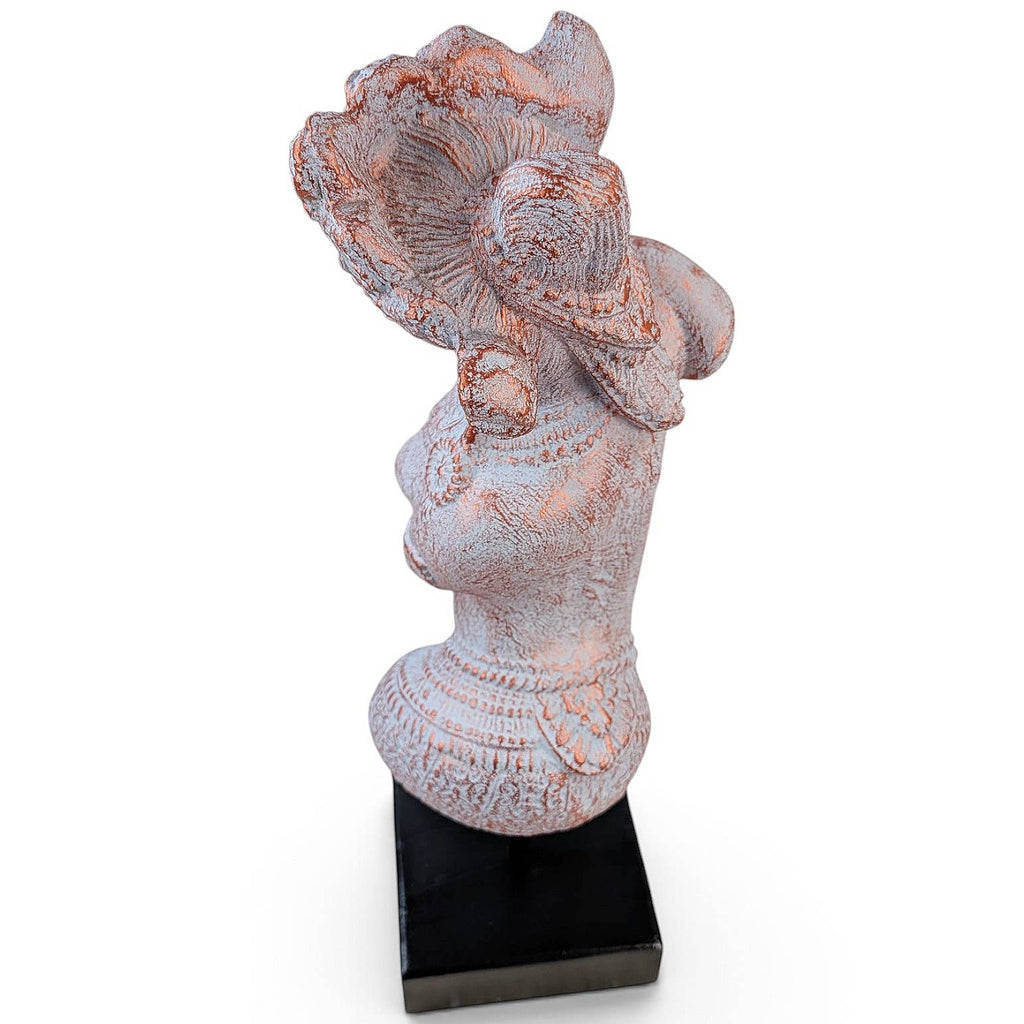Hand-Carved Stone Tara Statue 16" High