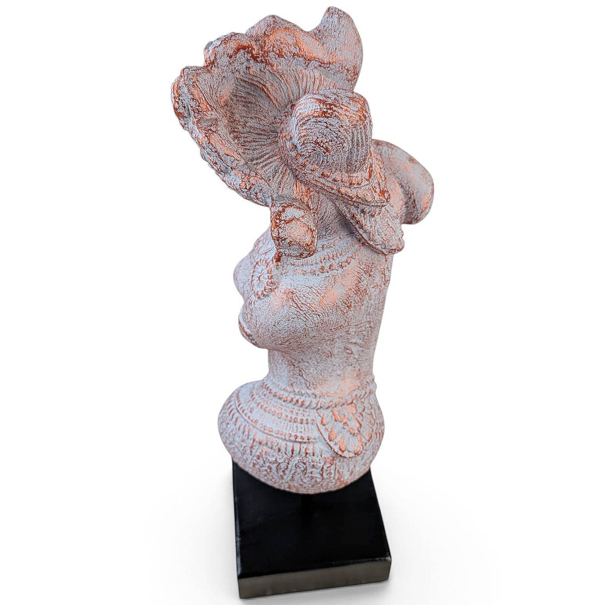 Hand-Carved Stone Tara Statue 16" High