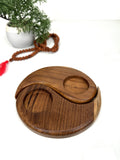 Wooden Ying Yang Tea Light Holder - Handcrafted