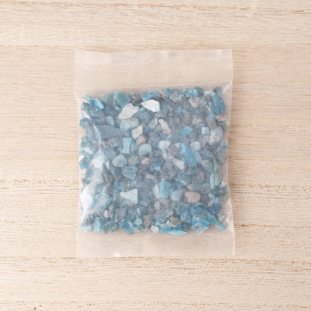 Rough Blue Apatite Crystal Mini Chips - Crystal Points