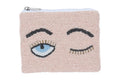 Ladies Winking Face  Fully Beaded Coin Purse