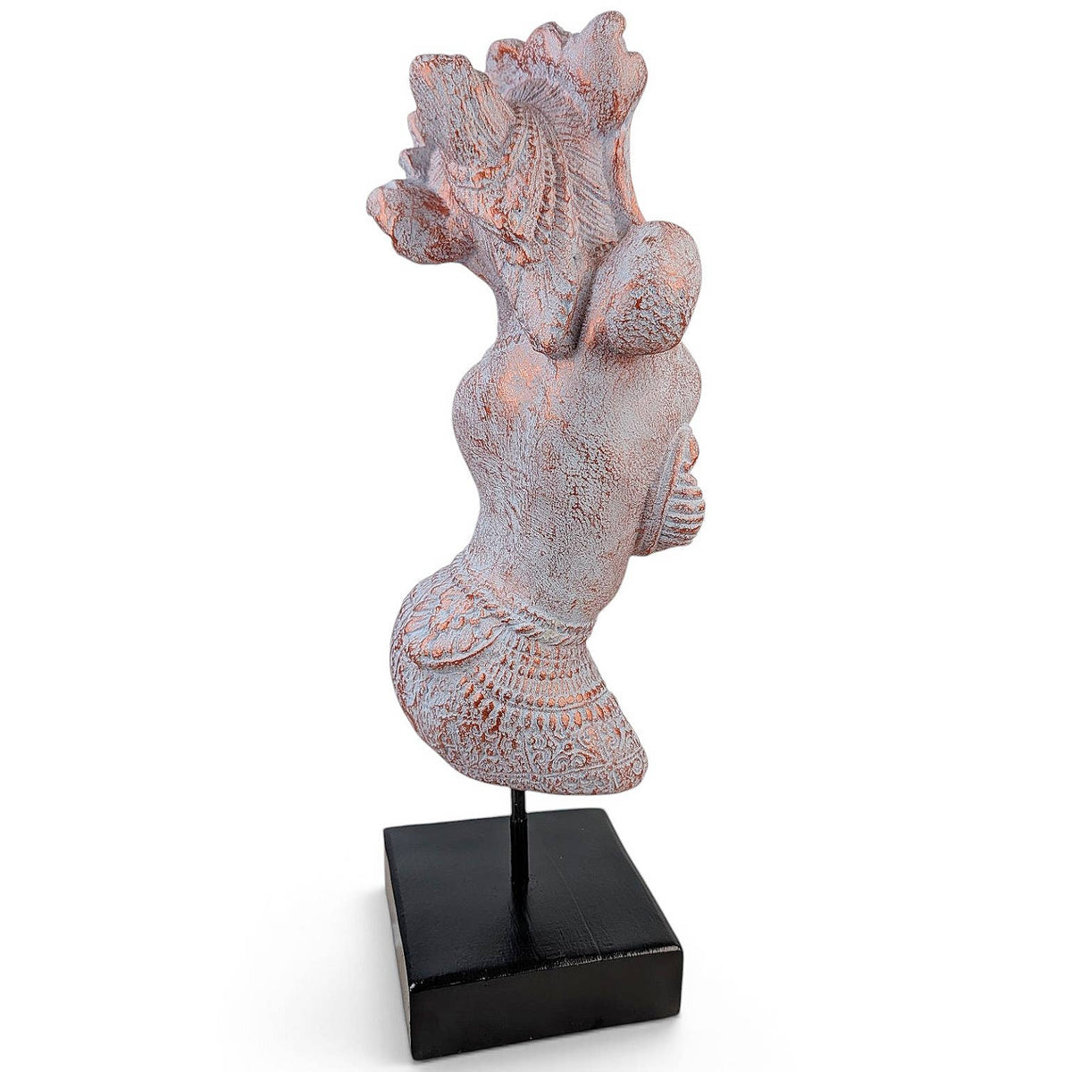 Hand-Carved Stone Tara Statue 16" High