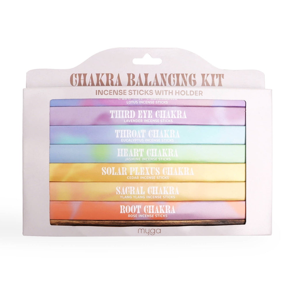 7 Chakra Incense Set (7 Packages / 10 Sticks / Incense holder)