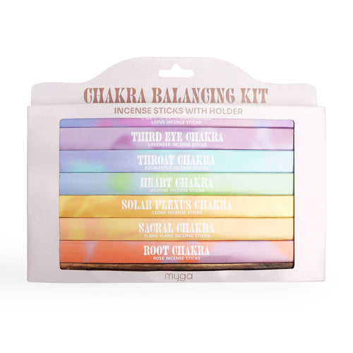 7 Chakra Incense Set (7 Packages / 10 Sticks / Incense holder)
