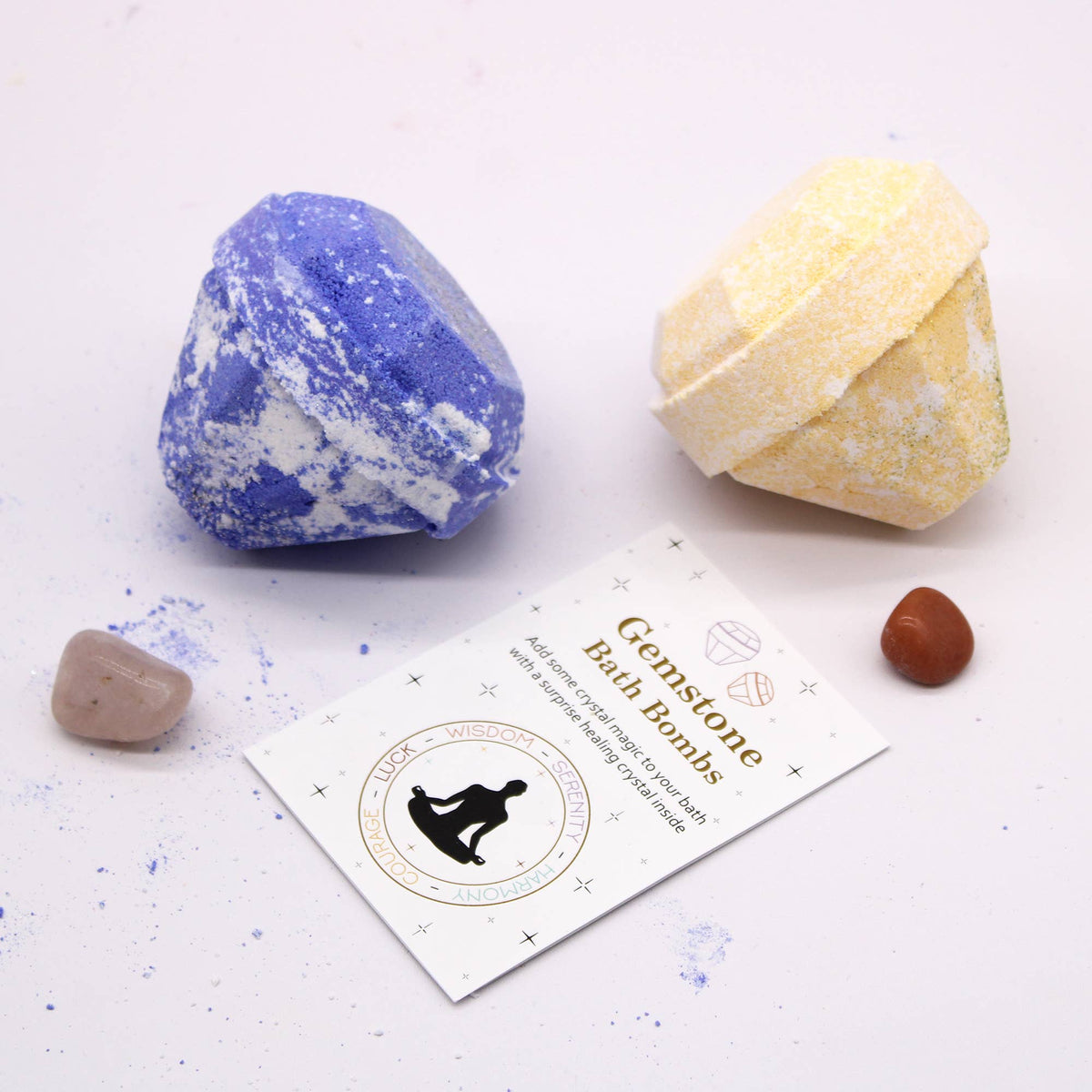 Gemstone Bath Bomb - White & Purple Very Berry