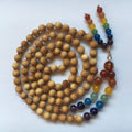Cedarwood & 7 Chakra Gemstone Mala - 6mm