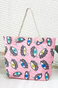 Third Eye Pattern Pink Tote Bag