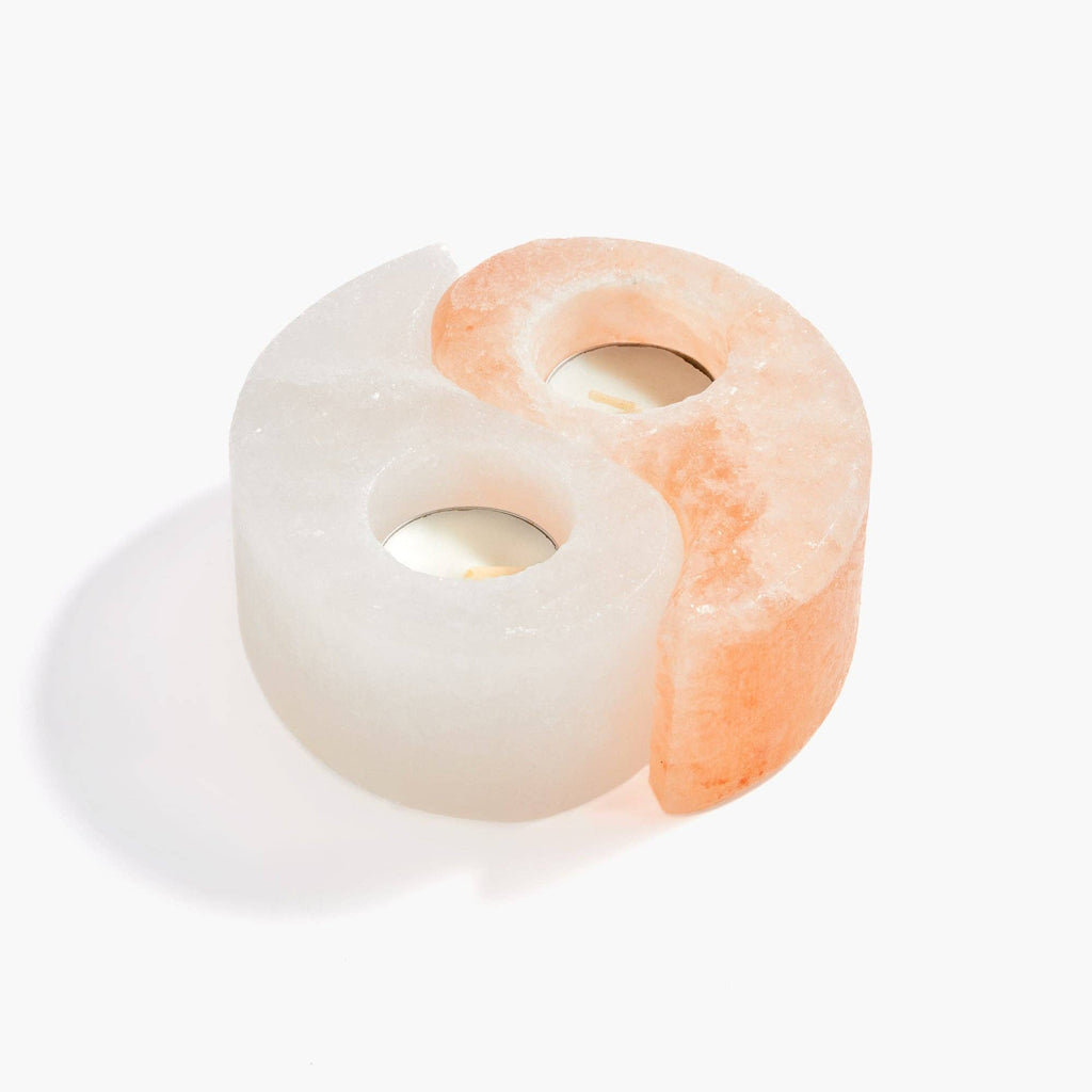 Myga Himalayan Salt Tealight Holder - Yin Yang