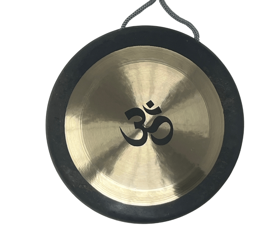 6 Inch Om Serenity Earth Gong (Curved Edge) (Black Edge)