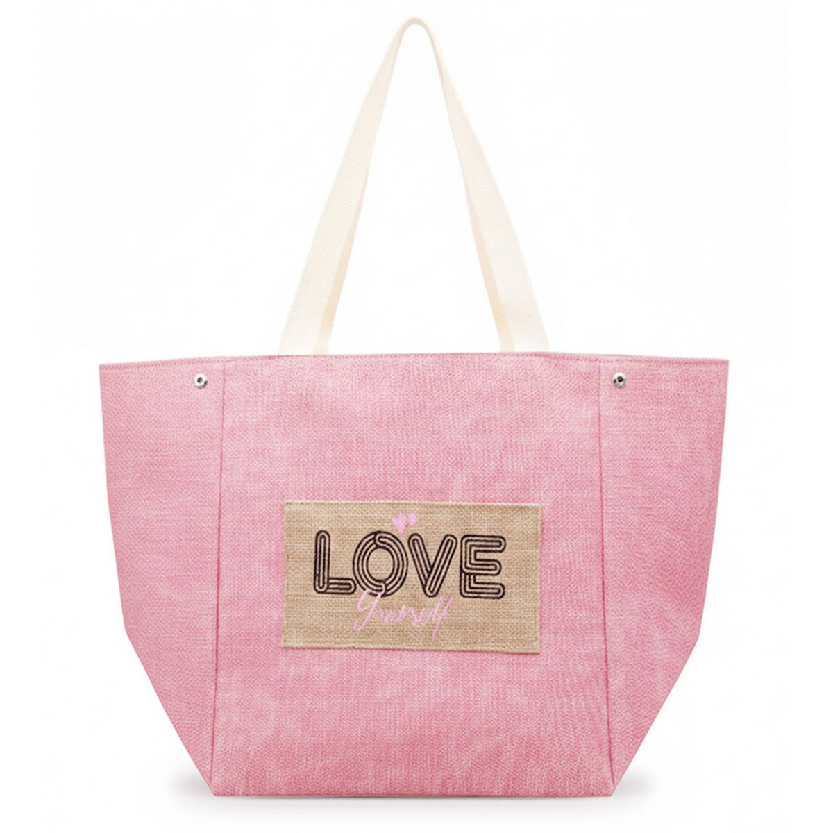 Shoulder & Bucket Style LOVE YOURSELF Canvas Bag