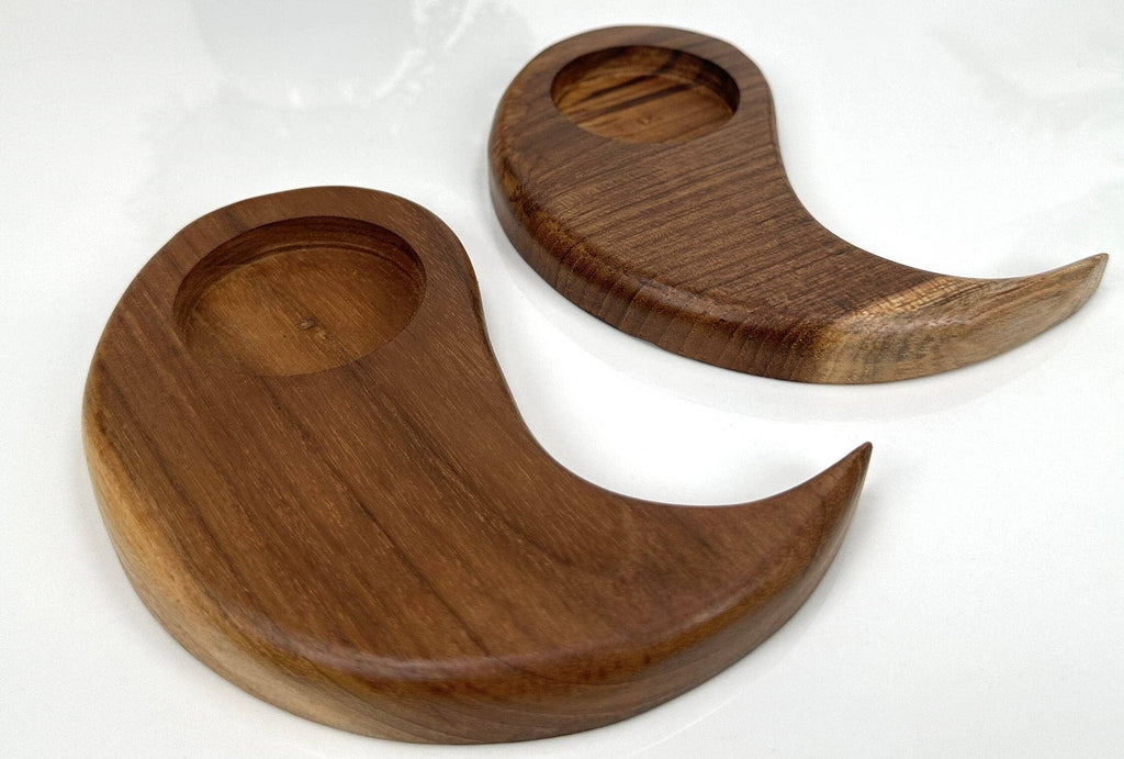 Wooden Ying Yang Tea Light Holder - Handcrafted