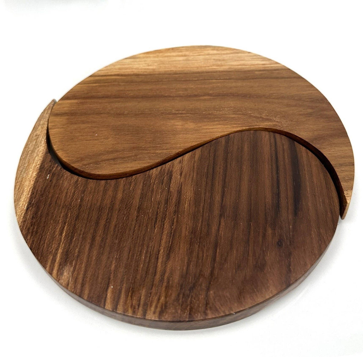 Wooden Ying Yang Tea Light Holder - Handcrafted