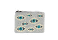 Ladies Fully Beaded Evil Eyes Coin Purse