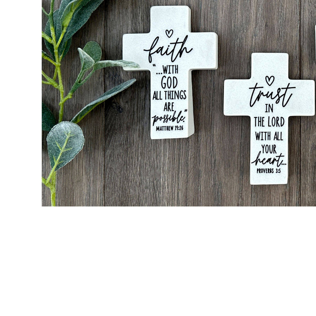 Tabletop Cross Trust Resin Wedge-Base