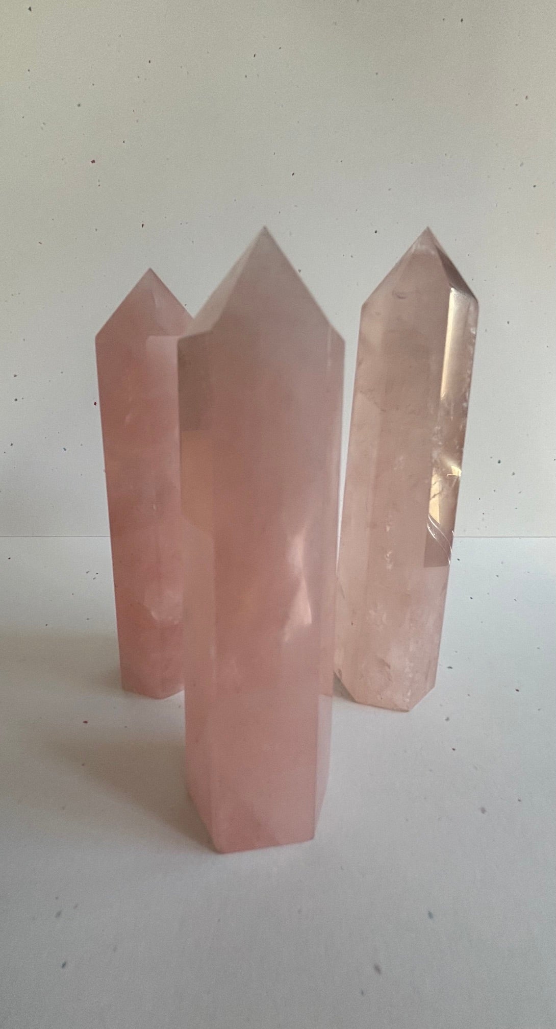 Rose Quartz Crystal Points - Brazil