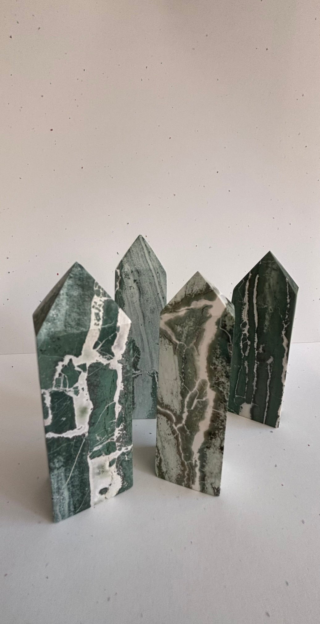 Green Jasper Crystal Point from Indonesia
