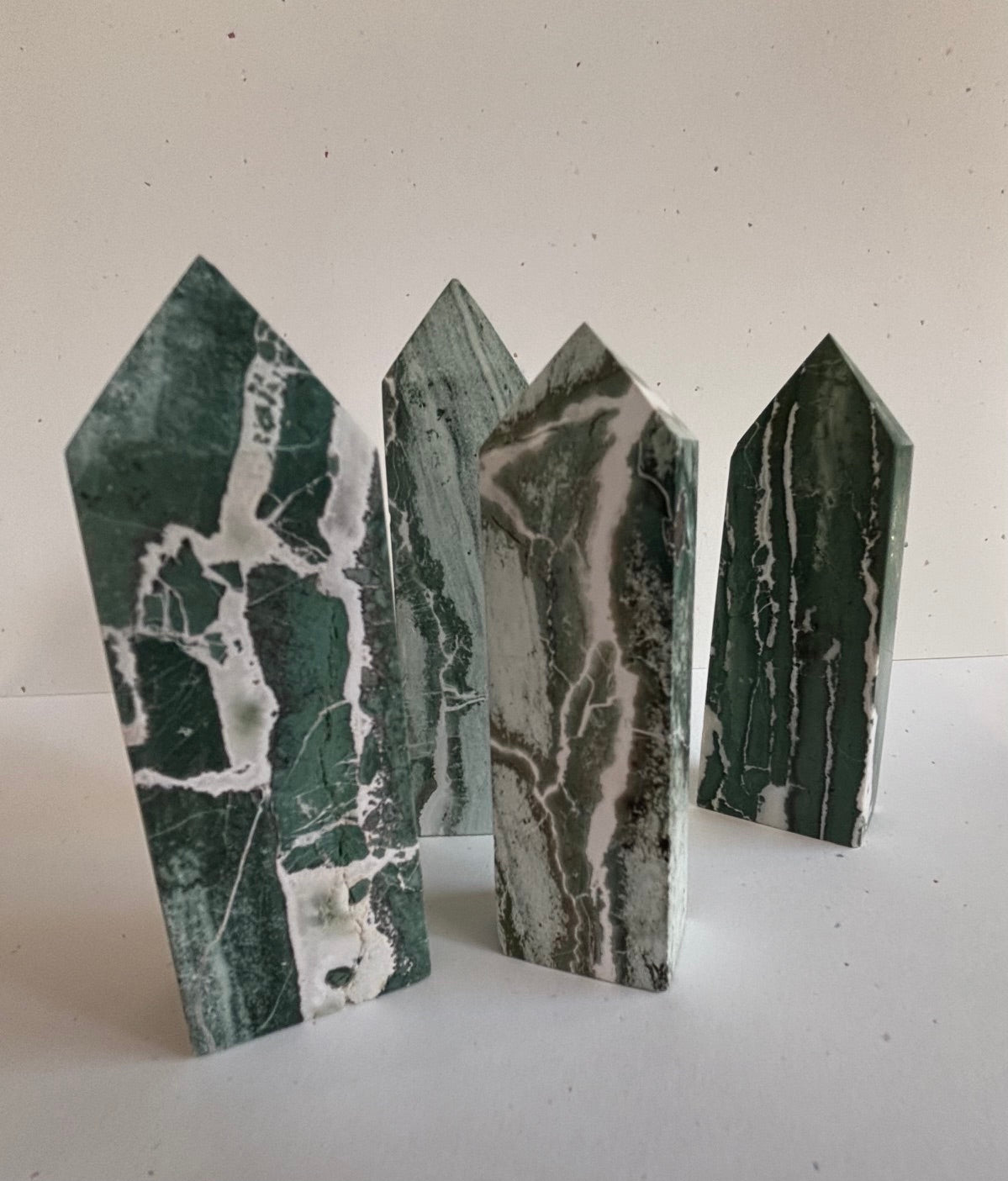 Green Jasper Crystal Point from Indonesia