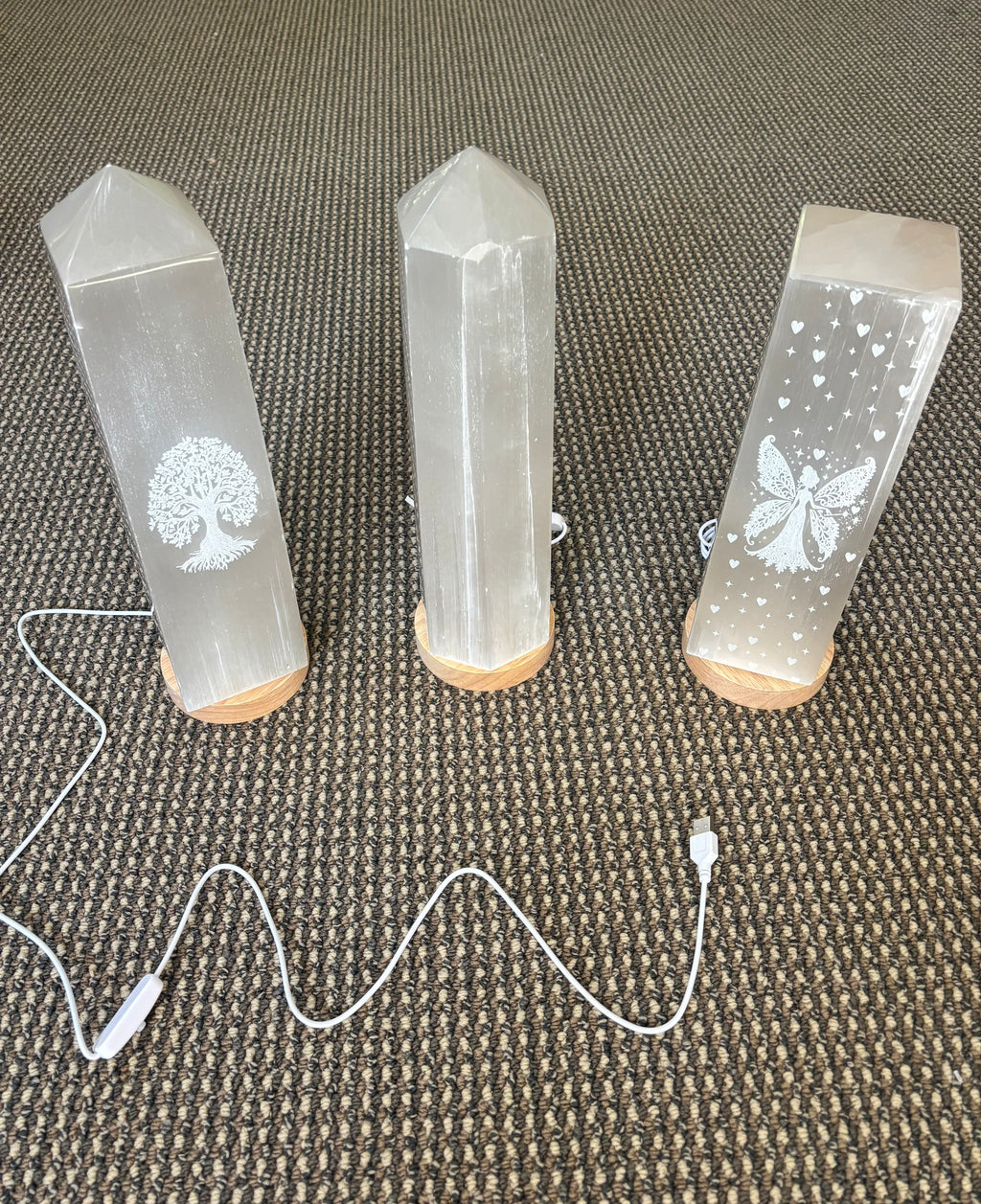 Selenite Lamps