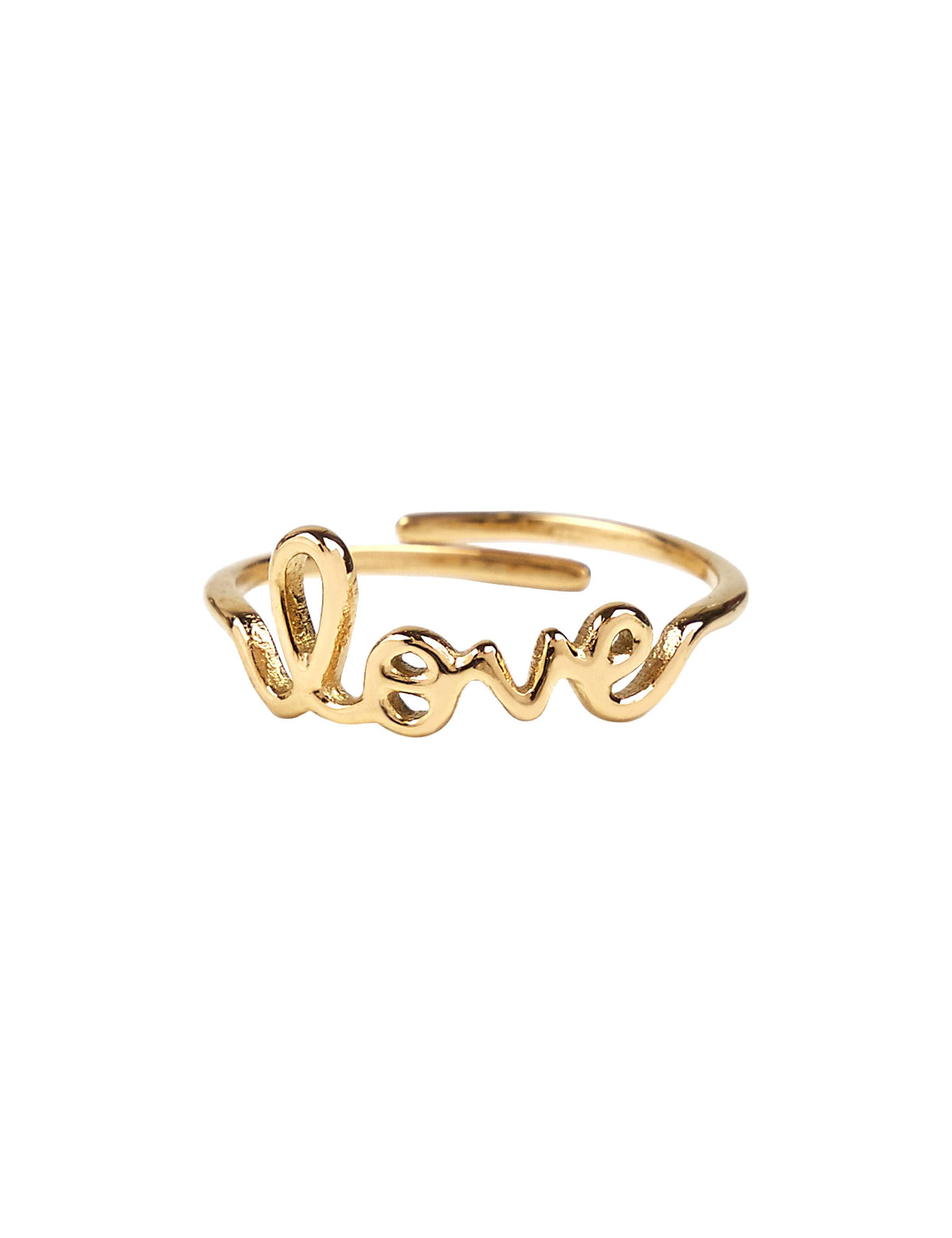 Love Stainless Steel Adjustable Ring